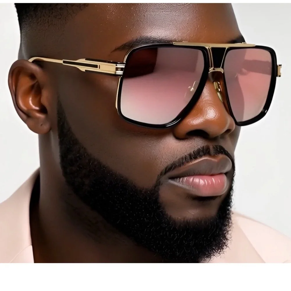 Aviator Sunglasses Gold Frame Pink Lens‎ Fashion Pilot Sun Glasses Luxury Lentes